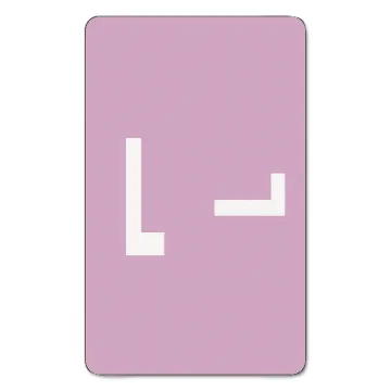 AlphaZ Color-Coded Second Letter Alphabetical Labels, L, 1 x 1.63, Lavender, 10/Sheet, 10 Sheets/Pac
