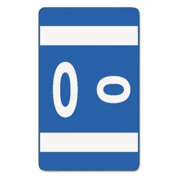 AlphaZ Color-Coded Second Letter Alphabetical Labels, O, 1 x 1.63, Dark Blue, 10/Sheet, 10 Sheets/Pa