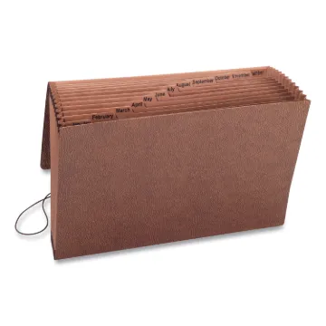 TUFF Expanding Files, 12 Sections, 1/12-Cut Tab, Legal Size, Redrope