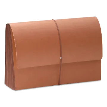 TUFF Expanding Wallets w/ Elastic Cord, 5.25" Expansion, 1 Section, Legal Size, Redrope