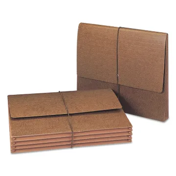 Classic Expanding Wallets with Tear-Resistant Gussets, 3.5" Expansion, 1 Section, Letter Size, Redro