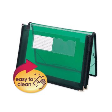 Poly Wallets, 2.25" Expansion, 1 Section, Letter Size, Translucent Green