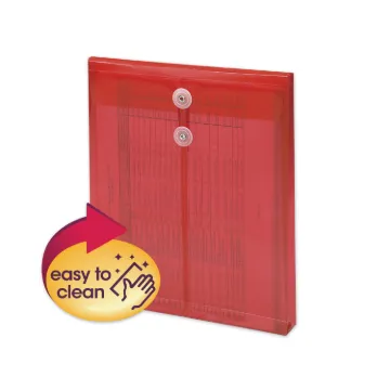 Poly String and Button Interoffice Envelopes, String and Button Closure, 9.75 x 11.63, Transparent R