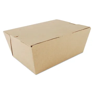 ChampPak Carryout Boxes, #4, 7.75 x 5.5 x 3.5, Kraft, 160/Carton