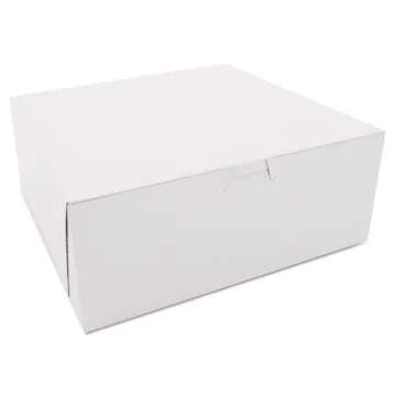 Bakery Boxes, 10 x 10 x 4, White, 100/Carton