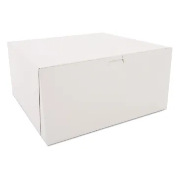Tuck-Top Bakery Boxes, 12 x 12 x 6, White, 50/Carton
