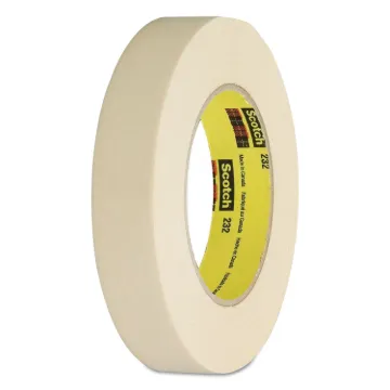 High-Performance Masking Tape 232, 3" Core, 24 mm x 55 m, Tan