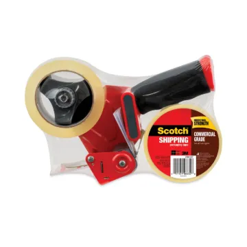 Packaging Tape Dispenser with 2 Rolls of Tape, 1.88" x 54.6yds