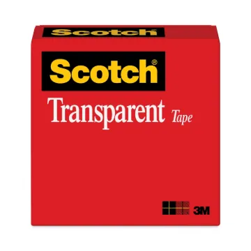 Transparent Tape, 3" Core, 1" x 72 yds, Transparent