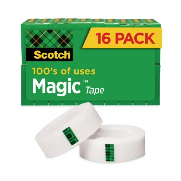 Magic Tape Value Pack, 1" Core, 0.75" x 83.33 ft, Clear, 16/Pack (MINIMUM ORDER QUANTITY IS 1 CT OR