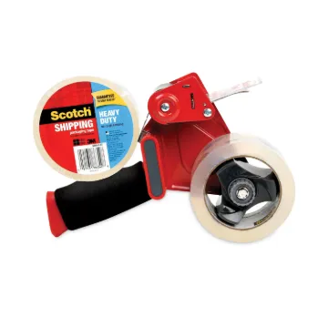 Packaging Tape Dispenser with Two Rolls of Tape, 1.88" x 54.6yds