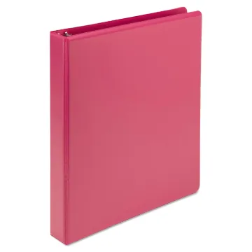 Earths Choice Biobased Durable Fashion View Binder, 3 Rings, 1" Capacity, 11 x 8.5, Berry, 2/Pack