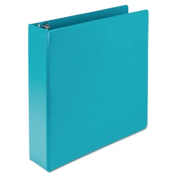 Earths Choice Biobased Durable Fashion View Binder, 3 Rings, 2" Capacity, 11 x 8.5, Turquoise, 2/Pac