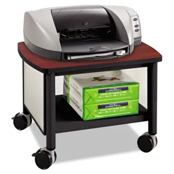 Impromptu Under Table Printer Stand, 20.5w x 16.5d x 14.5h, Black/Cherry