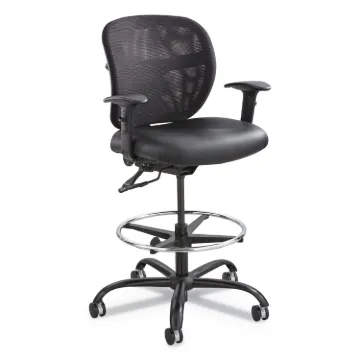 Vue Heavy-Duty Extended-Height Stool without Arms , 32.5" Seat Height, Supports up to 350 lbs, Black