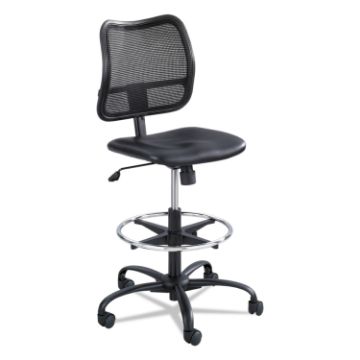 Vue Series Mesh Extended-Height Chair, 33" Seat Height, Supports up to 250 lbs., Black Seat/Black Ba