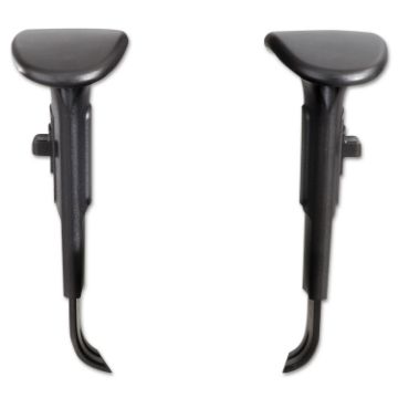 Height/Width-Adjustable T-Pad Arms for Alday 24/7 Task Chair, 3.5w x 10.5d x 14h, Black, 1 Pair