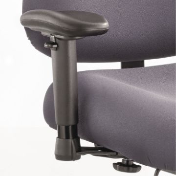Height/Width-Adjustable T-Pad Arms for Optimus Big and Tall Chairs, 4w x 10.25d x 11.5 to 14.5h, Bla