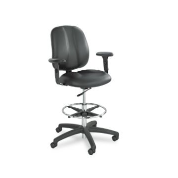 Height-Adjustable T-Pad Arms for Apprentice Series Chairs, 4.13w x 10.25d x 10h, Black, Pair