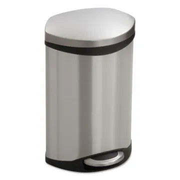 Step-On Medical Receptacle, 3 gal, Stainless Steel