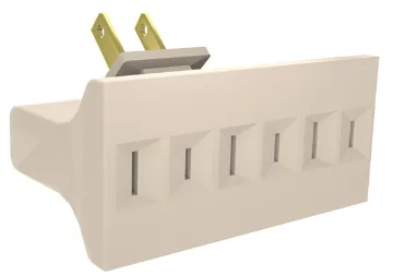 30357 3-Outlet Swivel Polarized Adapter, Converts Single Outlet Into Three Vertical Outlets