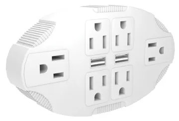 30420 Transformer Max USB 6-Outlet Grounded Adapter with Two 2.1A USB Charging Ports