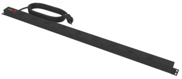 31610 SurgeMax Pro 9 BLK 600J 9-outlet metal surge power bar
