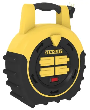 33959 ShopMax Power Hub 4-Outlet Portable Cord Reel  with Built-in 20' 16/3 Cord