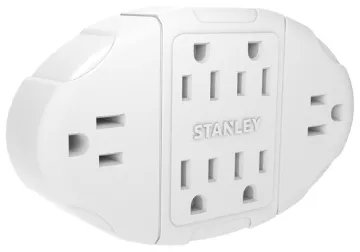 38110 6-Outlet Grounded Wall Tap with Space for 2 Transformer Plugs