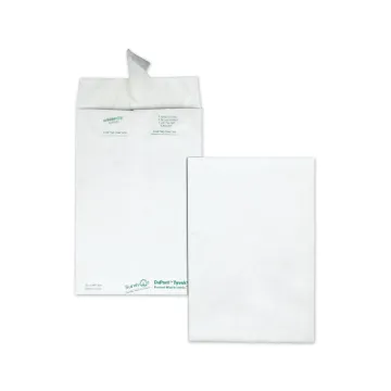 Catalog Mailers, DuPont Tyvek, #6 1/2, Square Flap, Redi-Strip Closure, 6 x 9, White, 100/Box