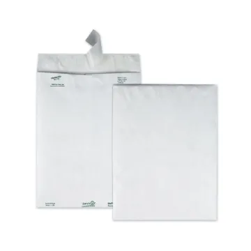 Catalog Mailers, DuPont Tyvek, #12 1/2, Square Flap, Redi-Strip Closure, 9.5 x 12.5, White, 100/Box
