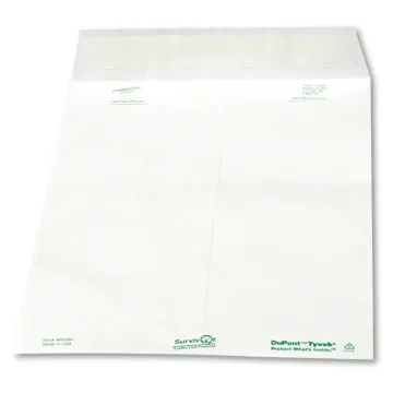 Tyvek Mailer, Side Seam, 10 x 13, White, 100/Box, Total 500 EA