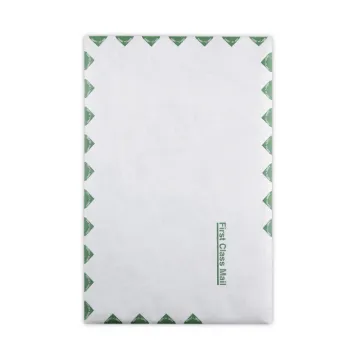 First Class Catalog Mailers, DuPont Tyvek, #15, Square Flap, Redi-Strip Closure, 10 x 15, White, 100