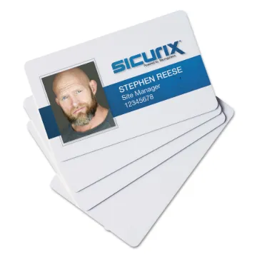 SICURIX Blank ID Card, 2 1/8 x 3 3/8, White, 100/Pack
