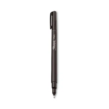 Water-Resistant Ink Stick Plastic Point Pen, 0.8 mm, Black Ink, Black/Gray Barrel, 4/Pack (MINIMUM O
