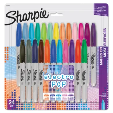 Fine Electro Pop Marker, Fine Point, Assorted, 24/Pack (MINIMUM ORDER QUANTITY IS 6 PK OR 1 CT)