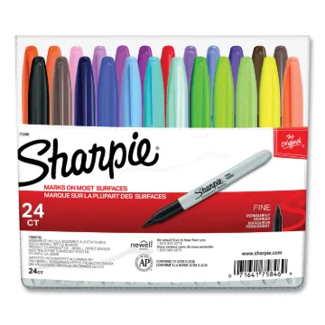 Fine Tip Permanent Marker, Assorted Colors, 24/Set