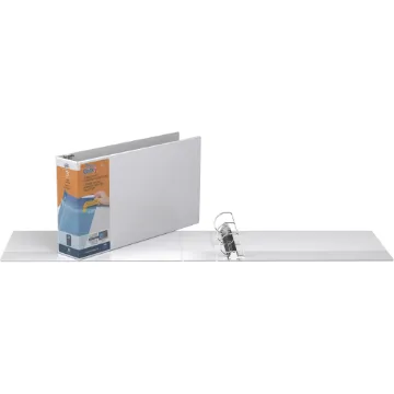 QuickFit Ledger D-Ring View Binder, 3 Rings, 3" Capacity, 11 x 17, White