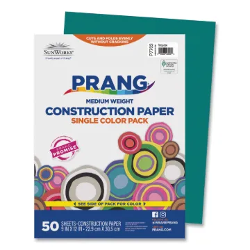 Construction Paper, 58lb, 9 x 12, Turquoise, 50/Pack