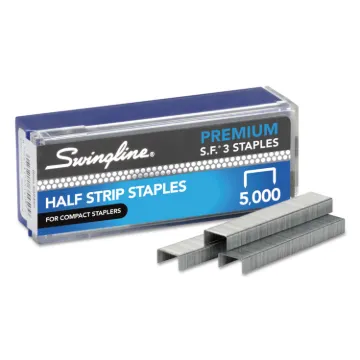 S.F. 3 Premium Staples, 0.25" Leg, 0.5" Crown, Steel, 5,000/Box