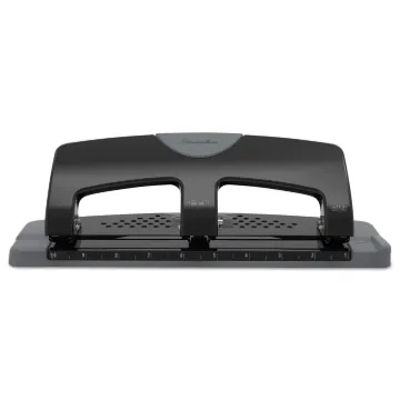 20-Sheet SmartTouch Three-Hole Punch, 9/32" Holes, Black/Gray (MINIMUM ORDER QUANTITY IS 1 CT OR 6 E