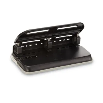 24-Sheet Easy Touch Two-to-Seven-Hole Precision-Pin Punch, 9/32" Holes, Black