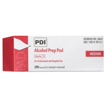 PDI Alcohol Prep Pads, White, 200/Box
