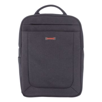 Cadence 2 Section Business Backpack, For Laptops 15.6", 6" x 6" x 17", Charcoal