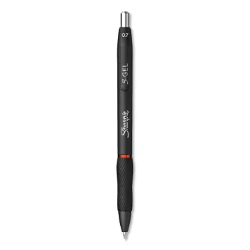 S-Gel Retractable Gel Pen, Medium 0.7 mm, Red Ink, Black Barrel, Dozen