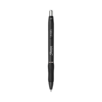S-Gel Retractable Gel Pen, Medium 0.7 mm, Blue Ink, Black Barrel, 36/Pack