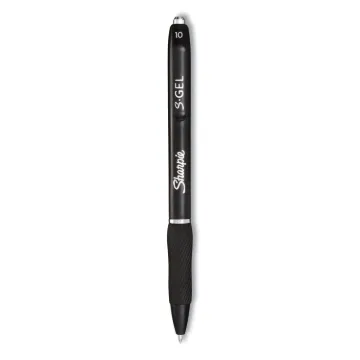 S-Gel Retractable Gel Pen, Bold 1 mm, Black Ink, Black Barrel, 36/Pack