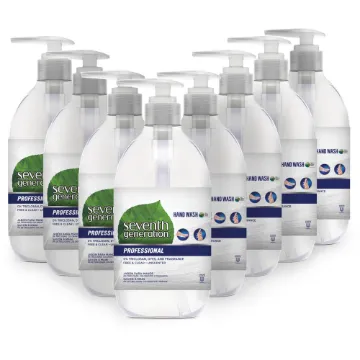 Natural Hand Wash, Free and Clean, Unscented, 12 oz Pump Bottle, 8/Carton