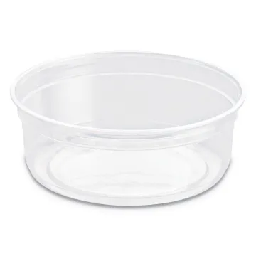 Bare Eco-Forward RPET Deli Containers, 8 oz, 4.6" Diameter x 1.8"h, Clear, 500/Carton