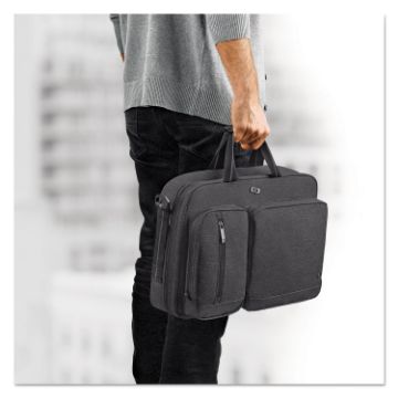 Urban Hybrid Briefcase, 15.6", 16 3/4" x 4" x 12", Gray